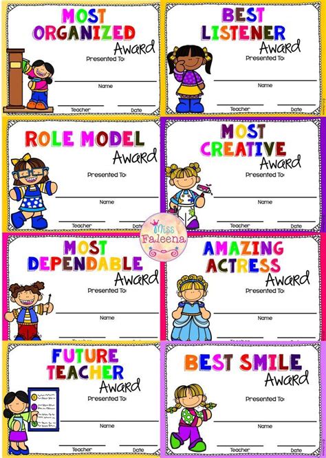 Free Kindergarten Awards Printables