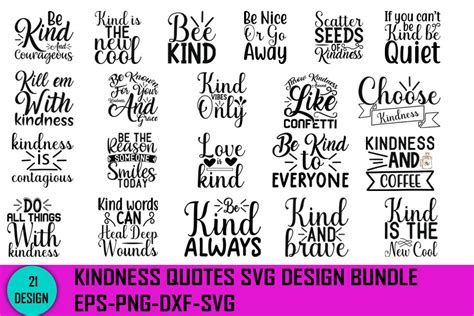 Download Free Kindness Quotes SVG Bundle, Craft Designs Collection Cut File Cut Files
