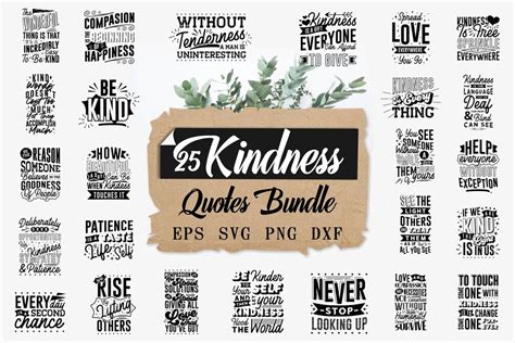 Download Free Kindness Quotes SVG Bundle, Craft Designs Collection Cut File Easy Edite