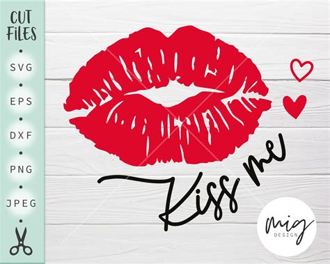 Download Free Kiss Me - SVG File, DXF File Creativefabrica For Crafts