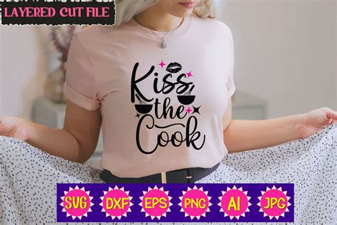 Download Free Kiss The Cook SVG Cut File Creativefabrica DXF Files