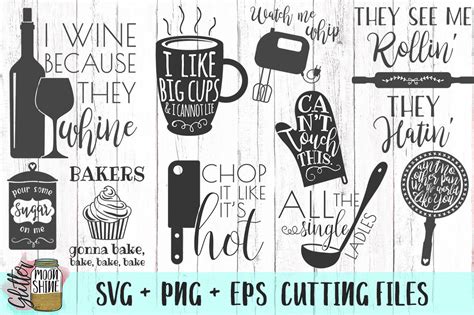 Download Free Kitchen Decor Bundle - SVG, EPS, DXF, PNG Files For Cutting
Machines DXF Files