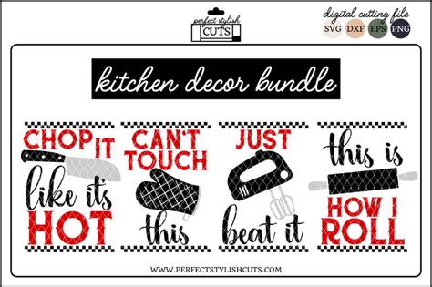 Download Free Kitchen Decor Bundle - SVG, EPS, DXF, PNG Files For Cutting
Machines Files