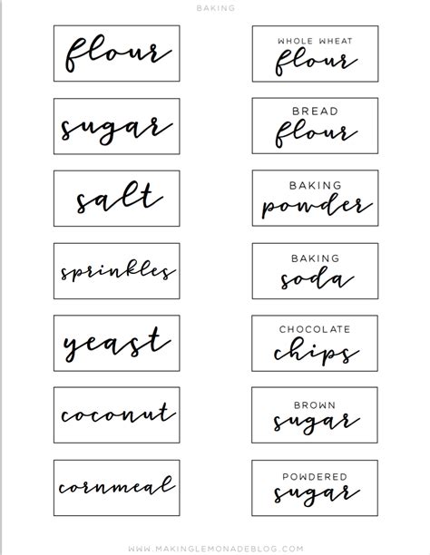 Download Free Kitchen Labels Cut Images