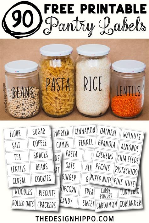 Download Free Kitchen Labels Files