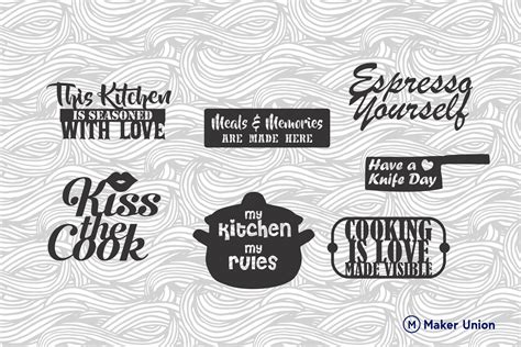 Download Free Kitchen Labels Files DXF Files