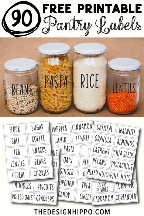 Download Free Kitchen Labels Files For Crafts