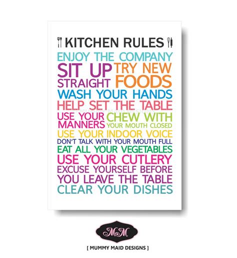 Download Free Kitchen Rules Printable