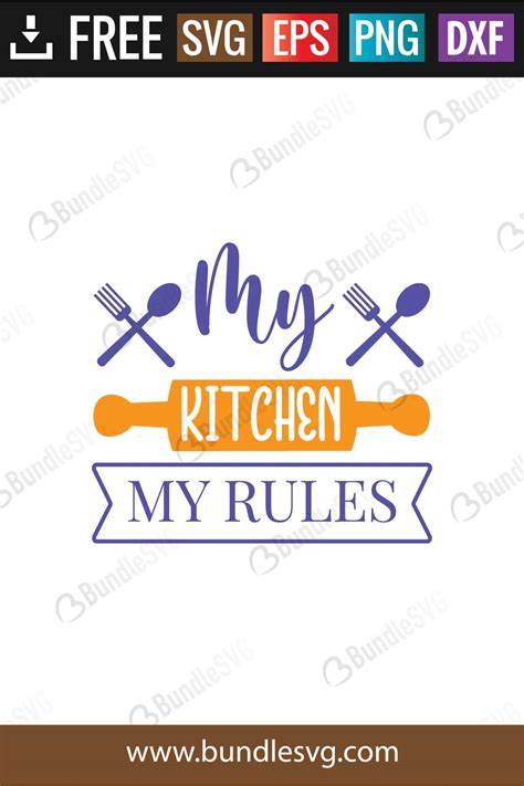 Download Free Kitchen Rules svg Cut Files