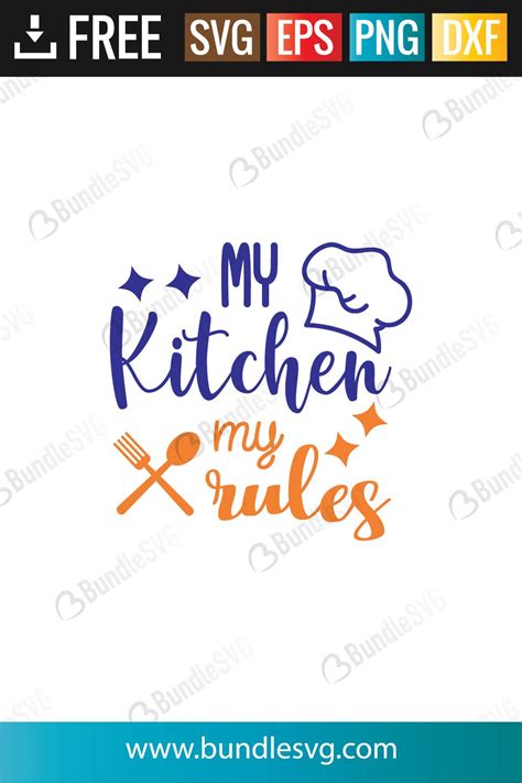 Download Free Kitchen Rules svg Cut Images