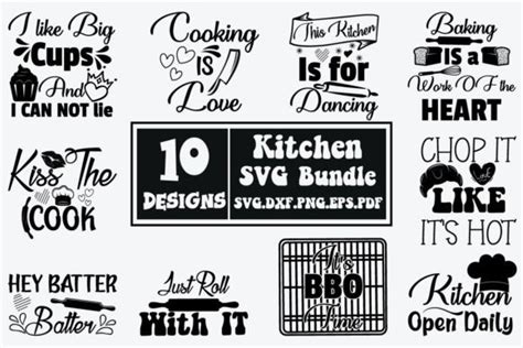 Download Free Kitchen SVG Bundle, Kitchen, Kitchen T shirt Commercial Use DXF Files