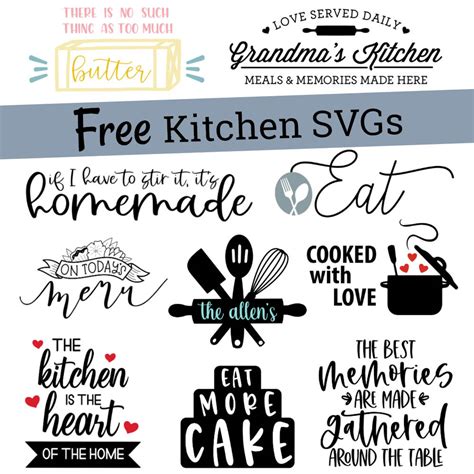 Download Free Kitchen SVG For Silhouette