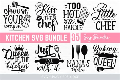 Download Free Kitchen Svg Bundle Creativefabrica DXF Files