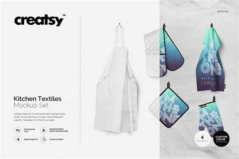 Download Free Kitchen Textiles Mockup Set PSD Templates PSD Yellowimages