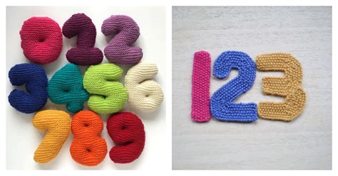Download Free Knitted numbers Printable