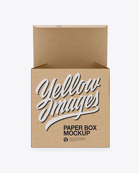 Download Free Kraft Boxes In Opened Box - Front View PSD Generator