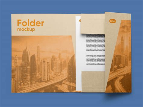 Download Free Kraft Folder Mockup PSD Generator
