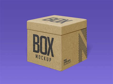 Download Free Kraft Gift Box Mockup PSD Generator