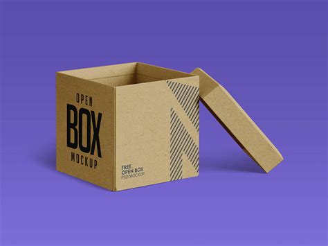 Download Free Kraft Gift Box Mockup PSD Object Mockups PSD Files