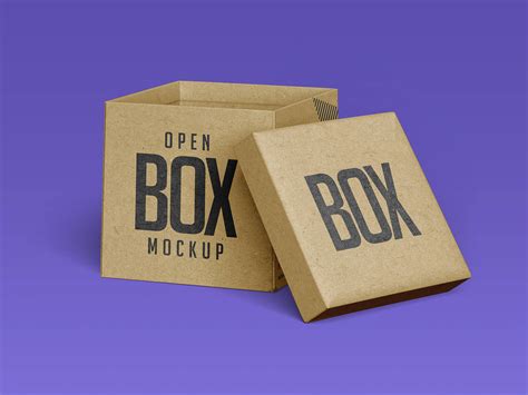Download Free Kraft Gift Box Mockup PSD TIFF Files