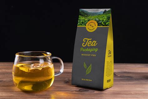 Download Free Kraft Paper Box with Tea Mockup PSD Placeit PSD Files