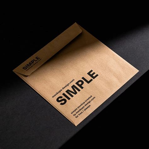 Download Free Kraft Paper Envelope Mockup PSD Generator