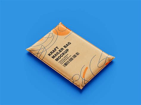 Download Free Kraft Paper Mailing Box Mockup PSD Object Mockups