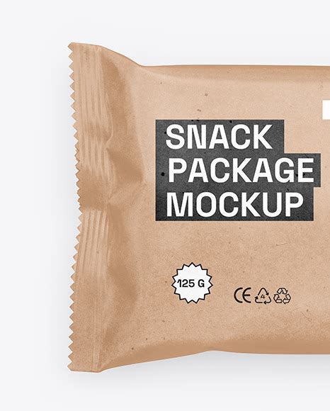 Download Free Kraft Paper Snack Package Mockup PSD Generator PSD Files