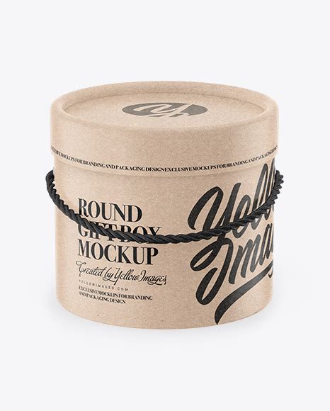 Download Free Kraft Round Box Mockup PSD Generator