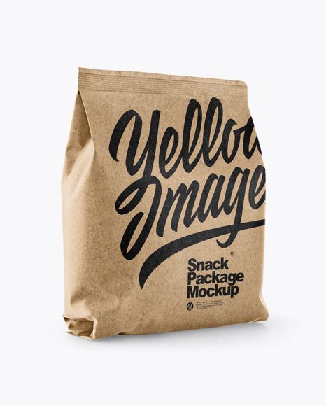 Download Free Kraft Snack Package - Half Side View PSD Generator
