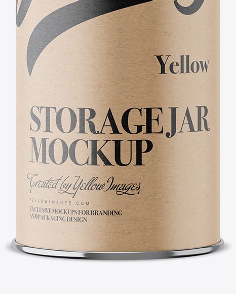 Download Free Kraft Storage Jar Mockup - Front View PSD Generator