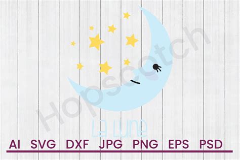 Download Free La Lune - SVG File, DXF File Cameo
