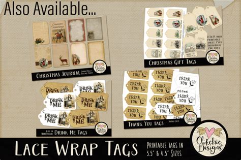 Download Free Lace Wrap Printable tags Files For Crafts