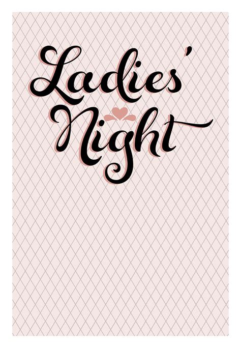 Free Ladies Night Invitation Template