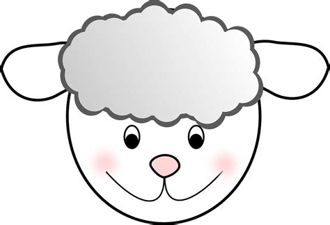 Download Free Lamb Face Clipart Printable
