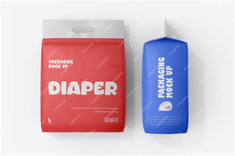 Download Free Large Diapers Package with Handle PSD Placeit PSD Files
