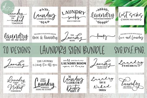 Download Free Laundry Bundle - 20 Laundry Designs - SVG Cut Files Printable