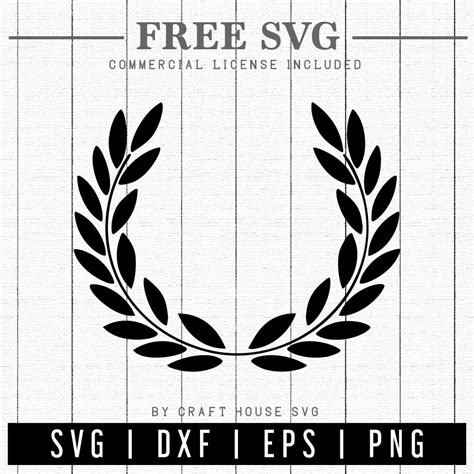 Download Free Laurel Wreath Cut File Files Free PSD Mockups