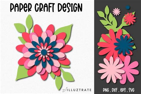 Download Free Layered Flower SVG Cut File | 3D Flower SVG Cut File | Flower SVG For Crafts