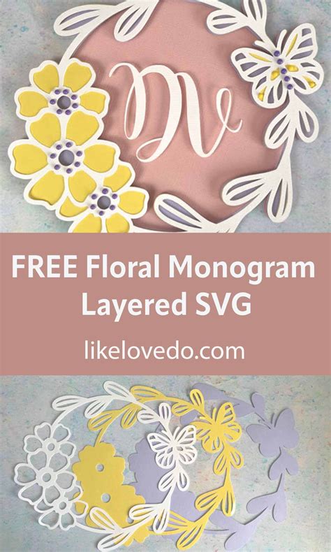 Download Free Layered SVG Wreath - Multilayered Floral SVG - sSVG Cut File Files For Crafts