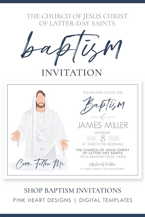 Free Lds Baptism Invitation Template