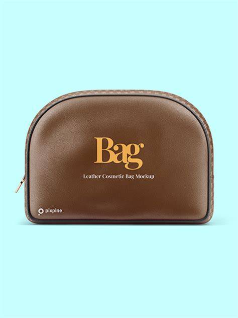 Download Free Leather Cosmetic Bag - Front View PSD Generator