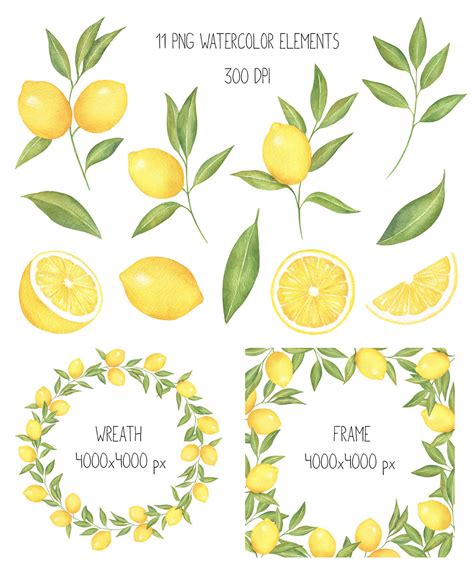 Download Free Lemon Wreath Printable