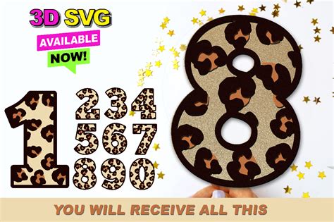 Download Free Leopard Numbers SVG, Animal Numbers SVG Cut Files. For Crafts