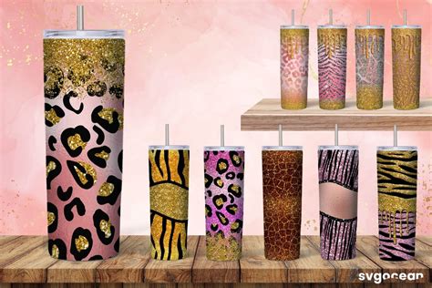 Download Free Leopard Tumbler Sublimation Files For Crafts