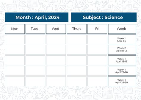 Free Lesson Plan Calendar On-Line