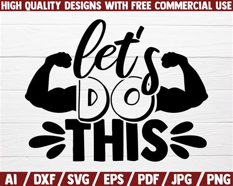 Download Free Let's Do This Gym SVG Cut File Files Free PSD Mockups