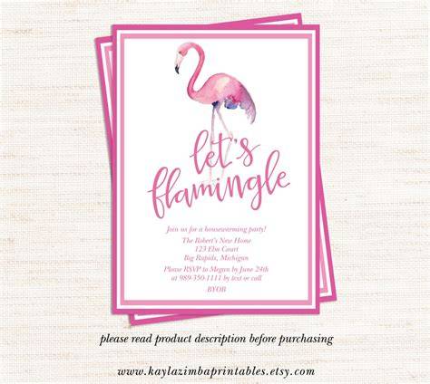 Download Free Let's Flamingle Printable