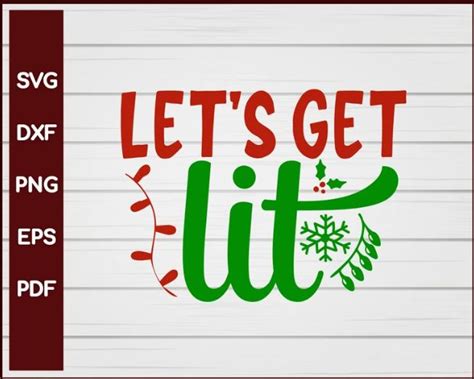 Download Free Let's Get Lit Christmas Light Bulbs Files DXF Files
