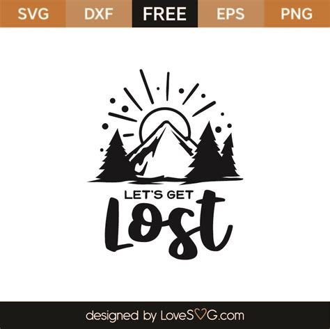 Download Free Let's get lost SVG Cut File Commercial Use Free PSD Mockups